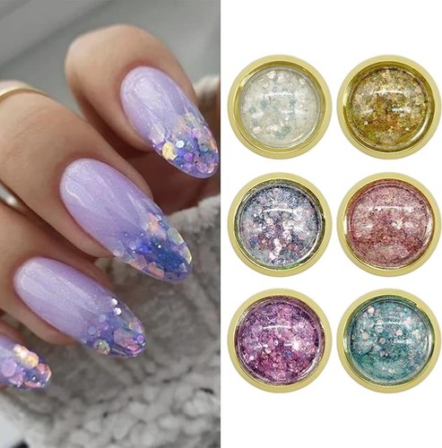 Cipria olografica nail art