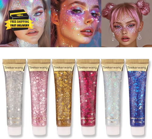 Colori viso corpo glitter - viso,