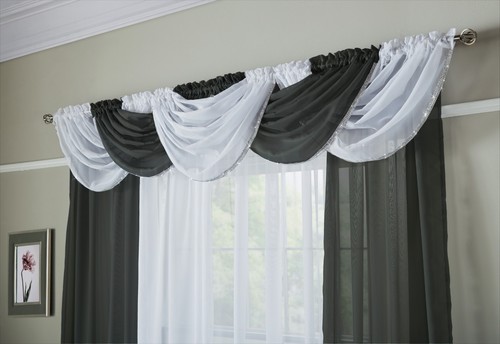 Swags voile glitter - voile, cols