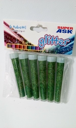 Tubetti glitter verde - glitter,