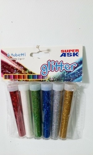 Tubetti glitter multicolore - glitter,