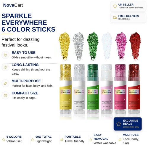 Trucco scintillante glitter - ,