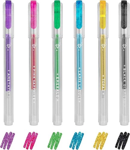 Set glitter gel pens - of,