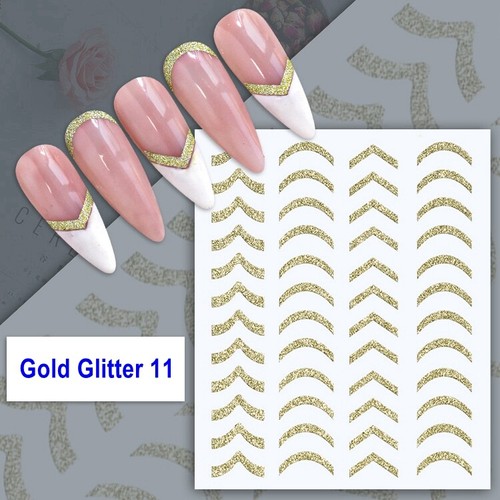 Adesivo unghie stili glitter - 6,