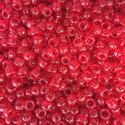 500 perline pony rosso glitter