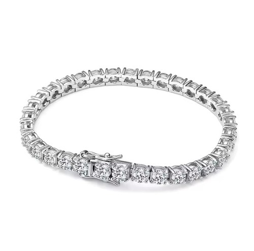 Bracciale tennis 3ct oro - bracciale,