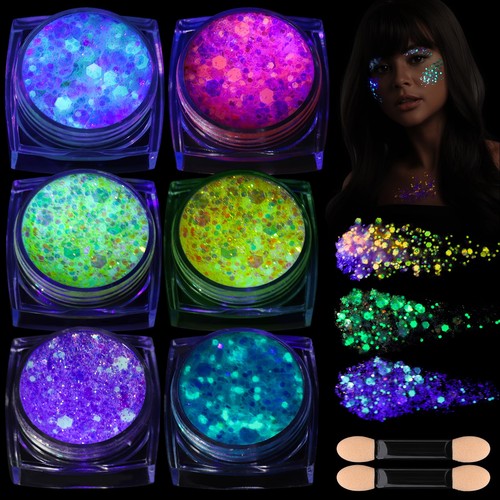 Gel glitter colori glow - glitter, 6