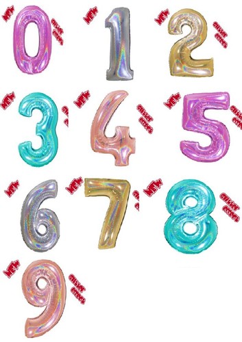 Palloncino numero oro - palloncino,
