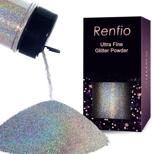 Polvere glitter argento ultra