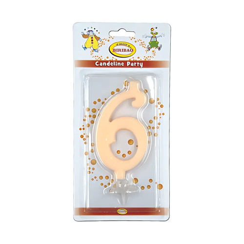 Candelina numero avorio - 6,