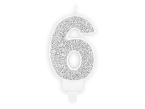 Candela numero argento - numero,